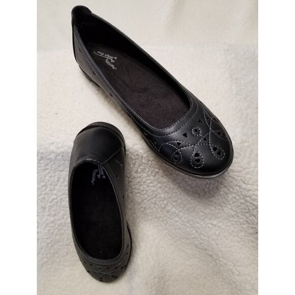 EASY STREET Black Comfort Wave Loafers ALFIE Flats Shoes Size 6.5 M - Picture 1 of 6